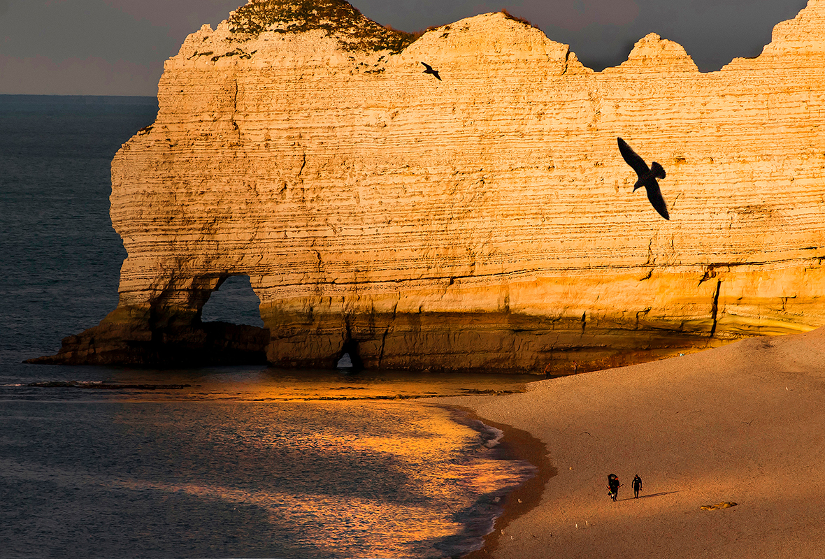 エトルタの夕照
